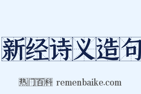 新经诗义造句是什么意思的图片